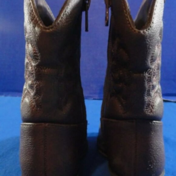 CAT & JACKS TODDLER WESTERN BABY COWGIRL GIRLS sz6 WESTERN ZIPPER BOOTS RC 1430 - Picture 4 of 7